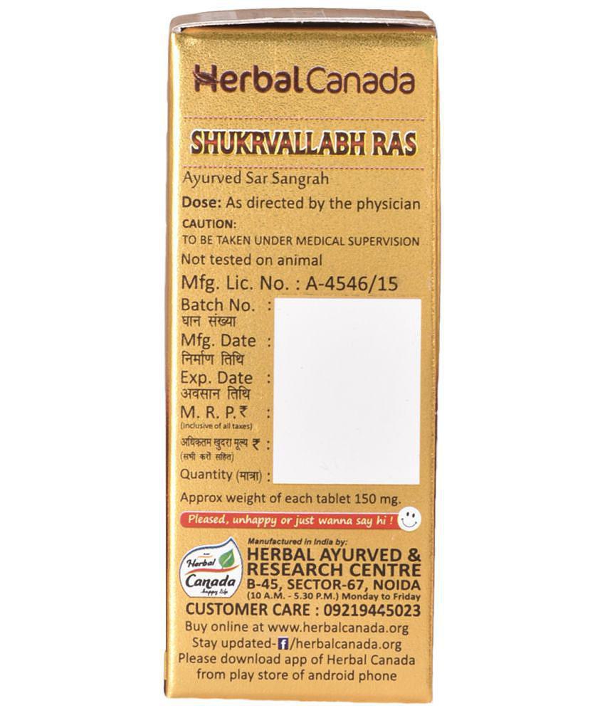 Herbal Canada Sukr Vallabh Vati Tablet 25 no.s