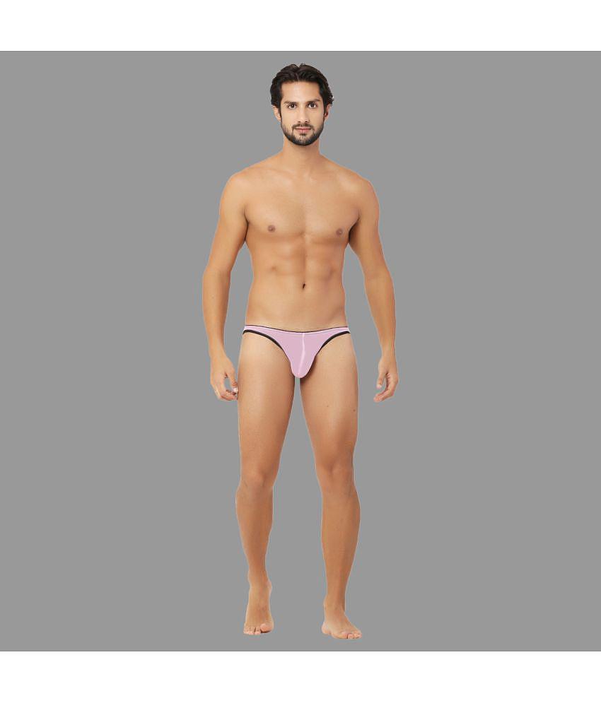 Bruchi Club - Fluorescent Pink Nylon Men's Bikini ( Pack of 1 ) - None