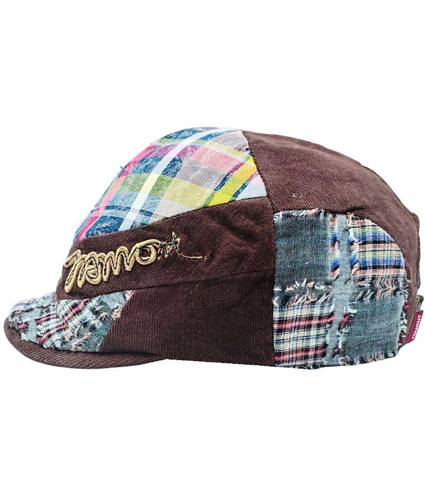 Premium Men Zacharias Unisex Kids Cotton Beret Golf Cap jk-14 (Brown_1-4 Years) (Pack of 1) - No