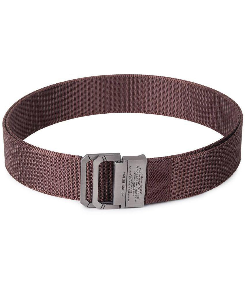 Top Men Zacharias - Brown Canvas Men's Casual Belt ( Pack of 1 ) - None 2025 at ShopCircuit | ON