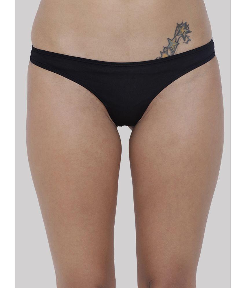 Top Men BASIICS By La Intimo - Black BCPSS01 Polyester Solid Women''s Bikini ( Pack of 1 ) - Non
