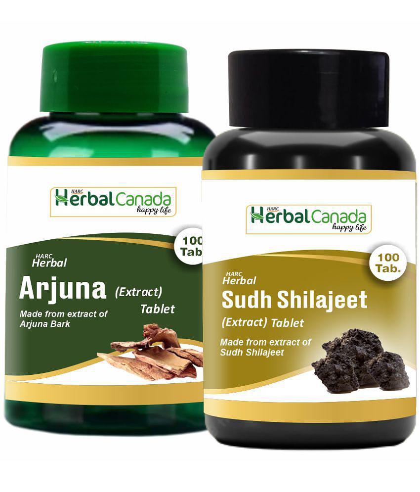 Herbal Canada Arjuna (100 Tab) + Sudh Shilajit (100 Tab) (Combo Pack)