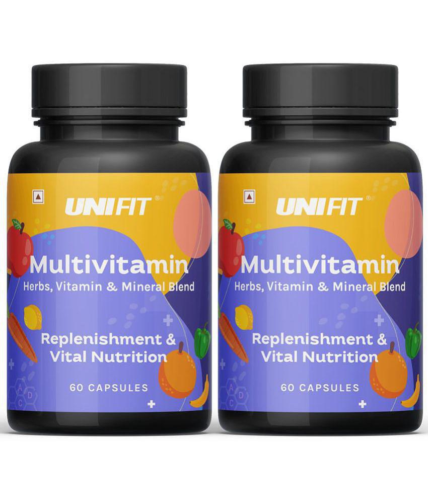 Unifit  60 Multivitamin Capsules for Daily Energetic Body, Stamina and Immunity  60 no.s Multivitamins Capsule Pack of 2