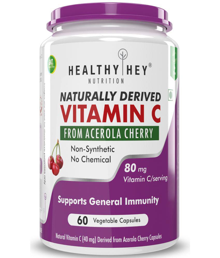 HEALTHYHEY NUTRITION Natural Vitamin C from Antioxidant 60 Veg Capsules Capsule 80 mg