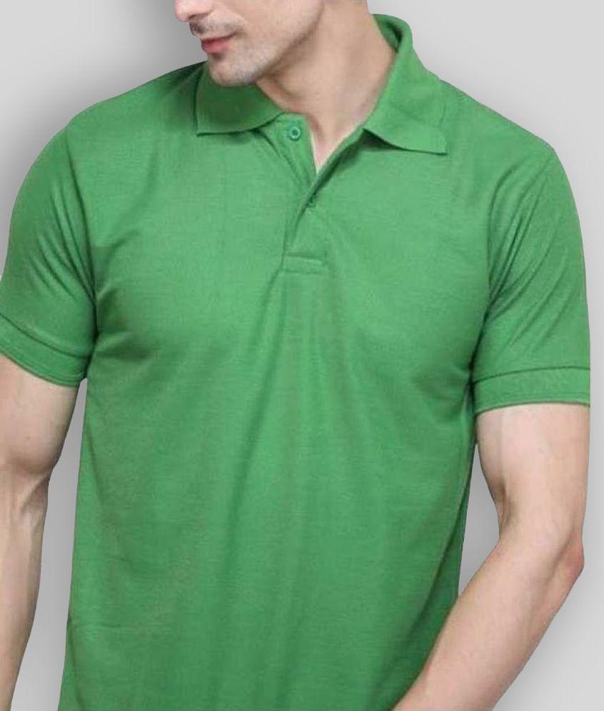 Sophisticated Men SKYRISE - Green Cotton Blend Slim Fit Men's Polo T Shirt ( Pack of 1 ) - None 