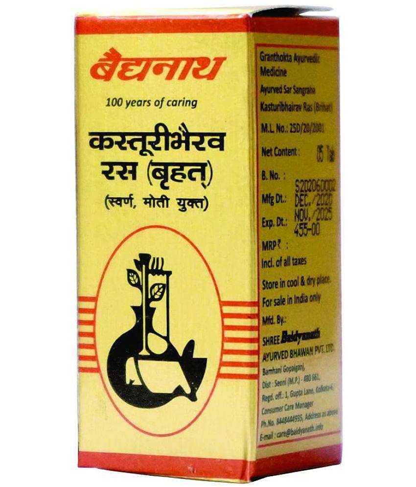 Baidyanath Kasturibhairav Ras Tablet 5 no.s Pack Of 1