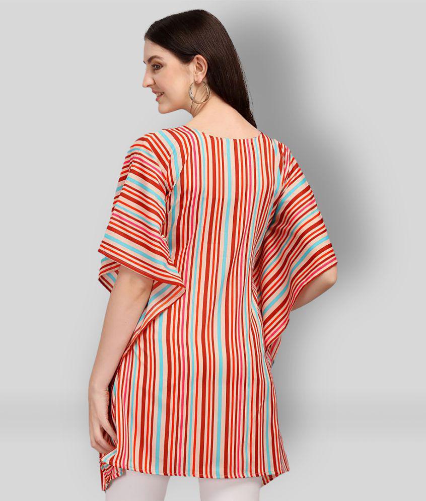 Trendy Women Fabflee - Orange Crepe Women's Kaftan ( Pack of 1 ) - None 2025 at ShopCircuit | ON