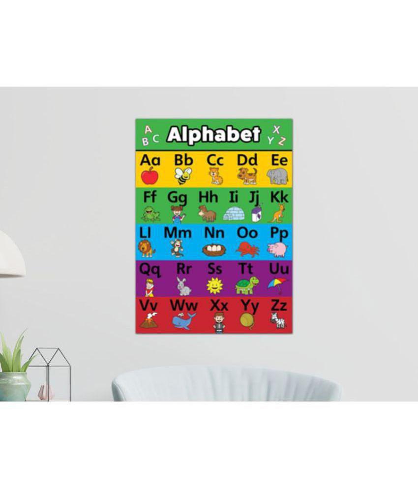 Photojaanic The Alphabets Poster for Kids learning Charts Paper Wall Poster Without Frame