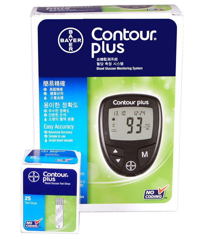 Bayer Contour Plus Meter With 25 Test Strips Free Expiry Feb 2024