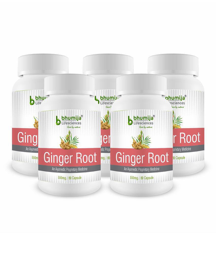 BHUMIJA LIFESCIENCES Ginger Root Capsules 300 no.s Pack of 5