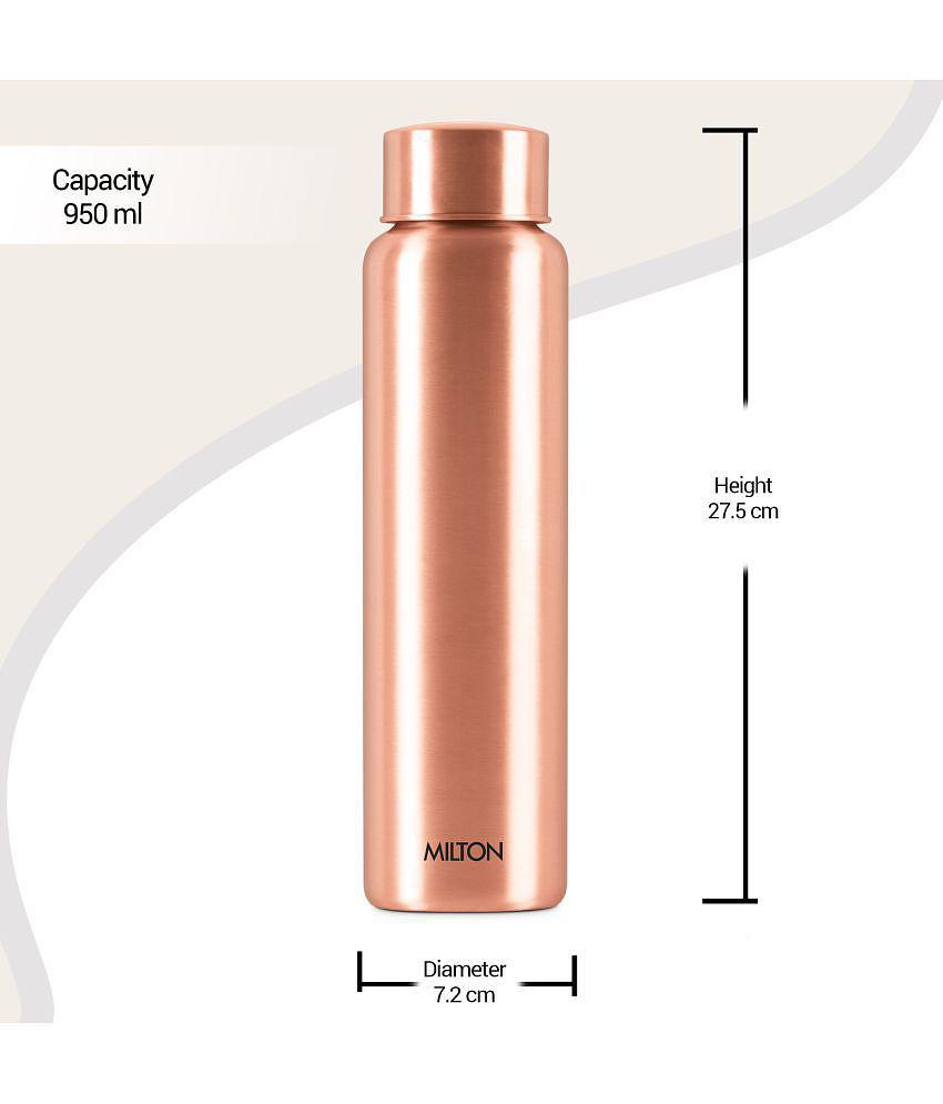 Milton - Copper aqua 1000 Copper Water Bottle 920 mL ( Set of 1 ) - Copper