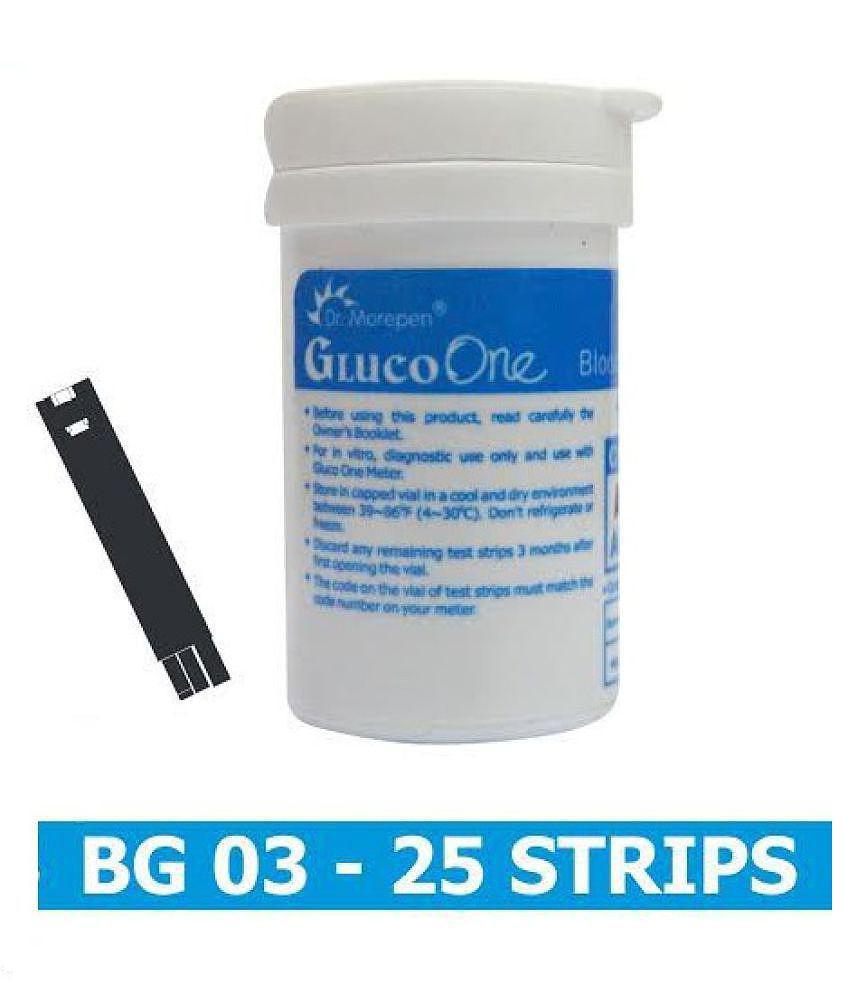 Dr Morepen 25 Test Strips for BG 03 Glucometer(Strips Only Pack)