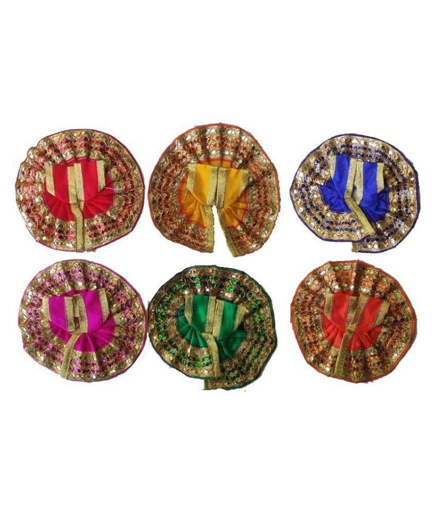 Dhruv Puja Articles - Fabric God Idol Vastra (Pack of 6)