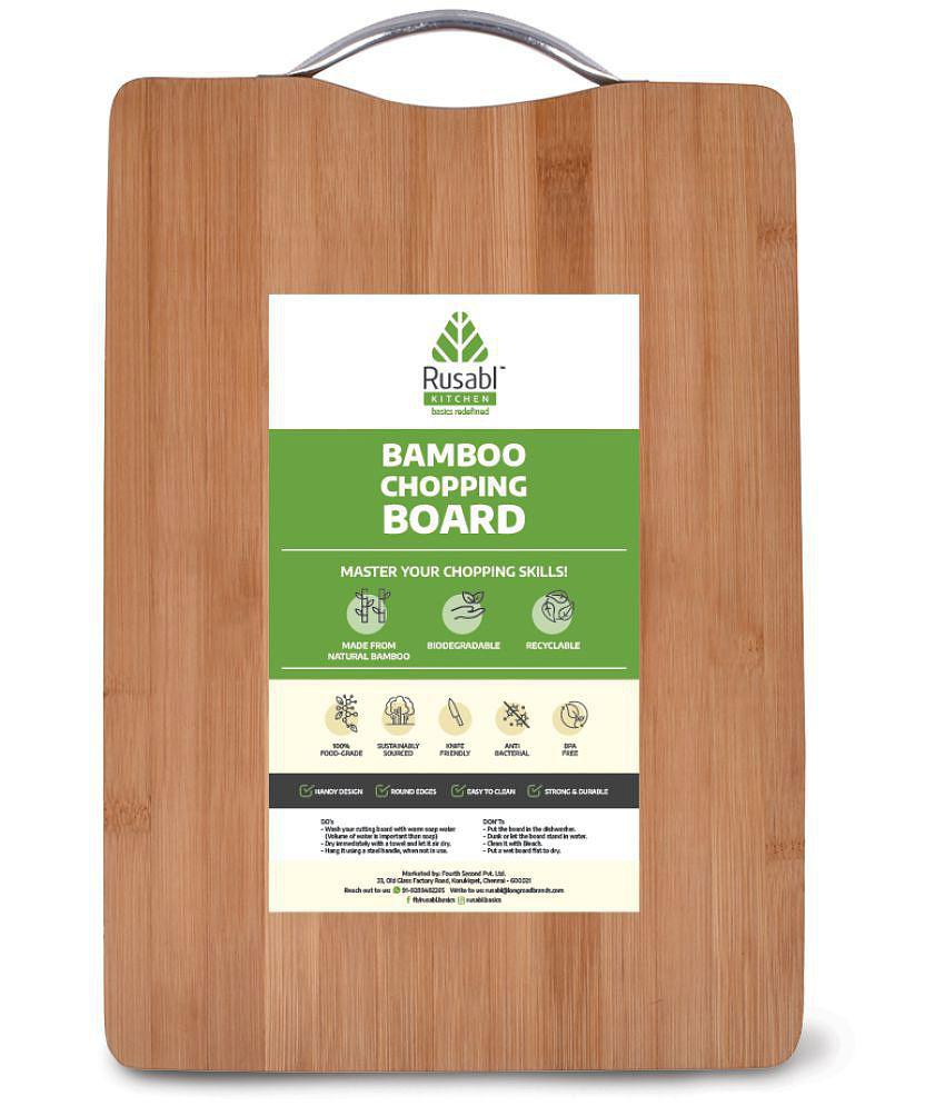 Rusabl Bamboo Chopping Board 1 Pcs - Brown