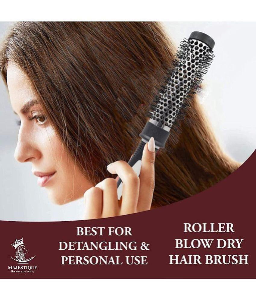 Majestique 3Pcs Hair Brush Set Detangle Brush, Round Hair Brush For Blow Drying & Vent Blow Brush