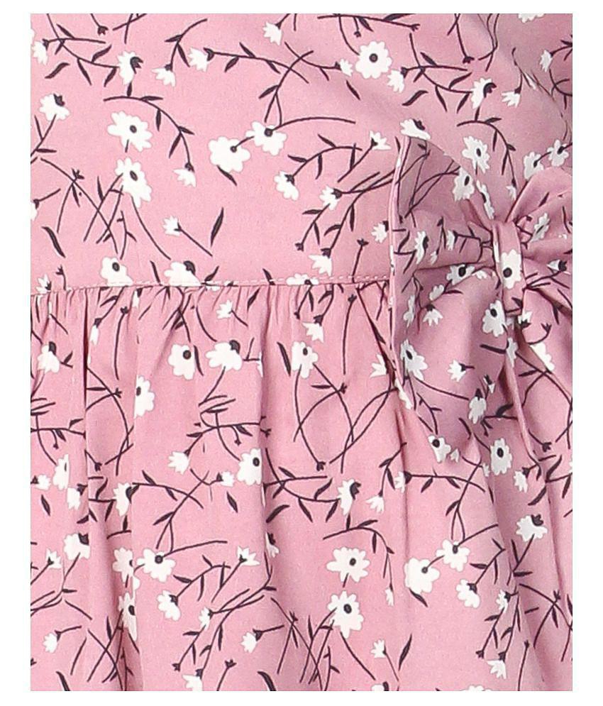 Premium Men Addyvero - Pink Cotton Girls Fit And Flare Dress ( Pack of 1 ) - None 2025 at ShopCi