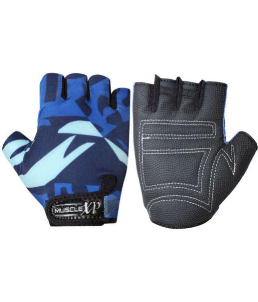 MuscleXP - Blue Gym Gloves ( 1 Pair ) - One Size