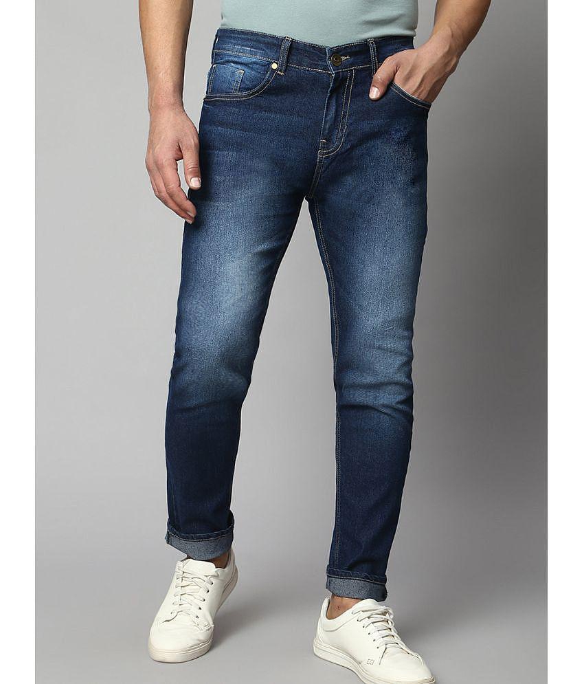 Best Men Dennis Lingo - Blue Cotton Blend Slim Fit Mens Jeans ( Pack of 1 ) - None 2025 at ShopC