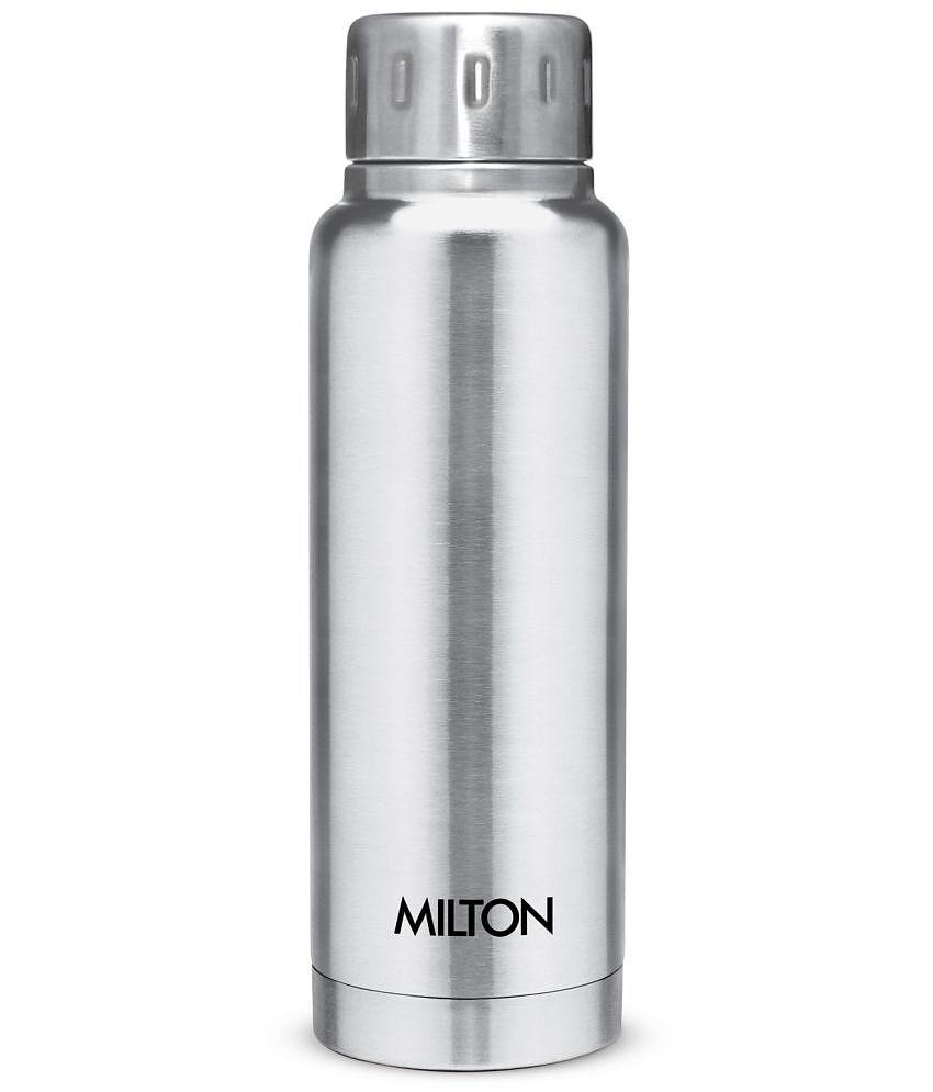 Milton Elfin 300 Thermosteel 24 Hours Hot and Cold Water Bottle, 300 ml, Silver - Silver