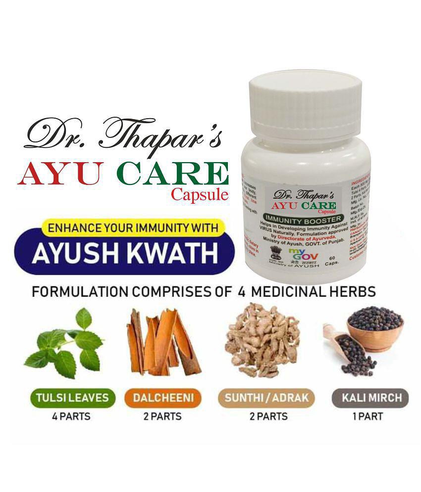 Dr. Thapar's Auy CARE IMMUNITY BOOSTER @ NO PROFIT NO LOSS BASIS 60 Capsule 500 mg