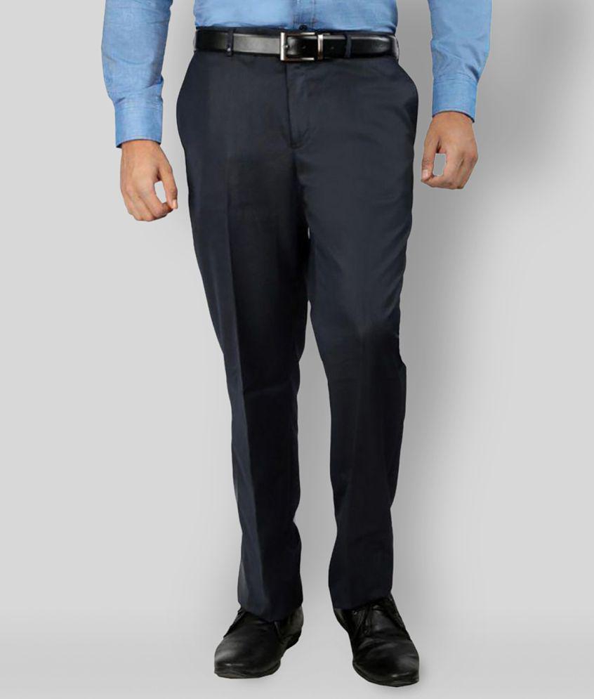 Inspire Clothing Inspiration - Blue Polycotton Slim - Fit Men's Formal Pants ( Pack of 1 ) - None