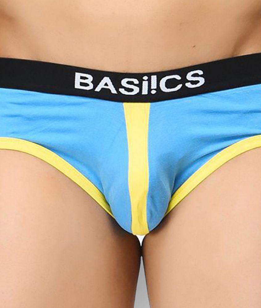Elegant Men BASIICS By La Intimo - Multicolor Cotton Blend Mens Briefs ( Pack of 2 ) - M 2025 at