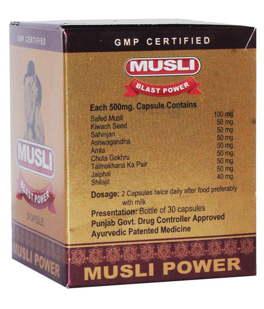 Dr Chopra Musli Blast Power 100% Ayurveda Ingredients pack of 2 Capsule 60 no.s