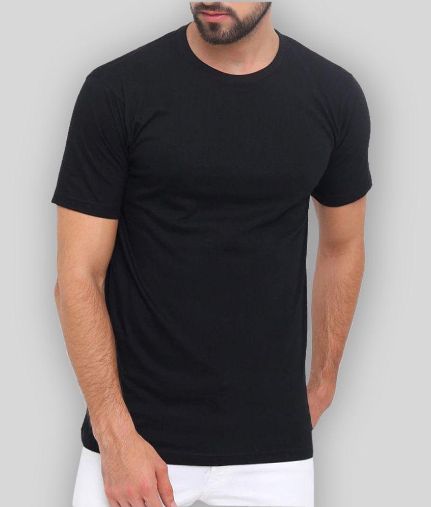 Latest Men SKYRISE - Black Cotton Slim Fit Men's T-Shirt ( Pack of 1 ) - None 2025 at ShopCircui