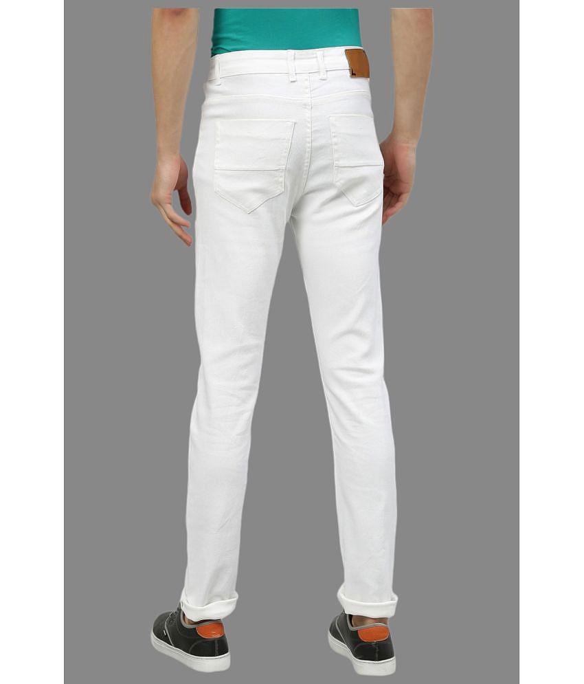 x20 - White Denim Skinny Fit Men's Jeans ( Pack of 1 ) - None