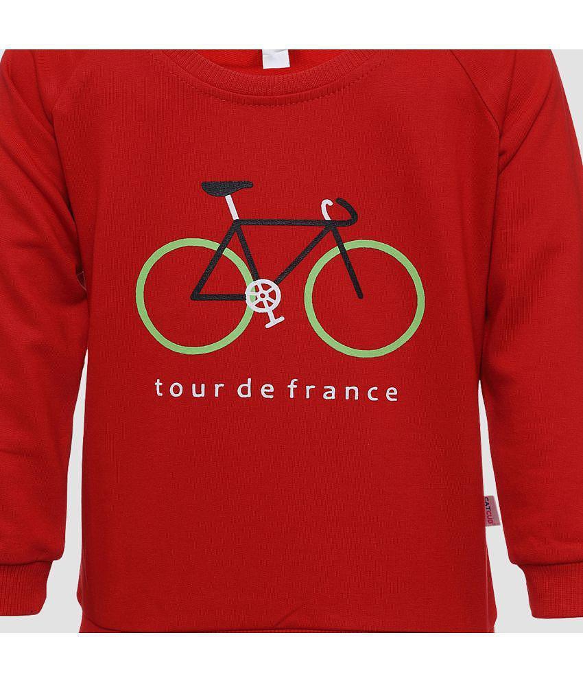 Top Men CATCUB - Red Cotton Blend Boys Sweatshirt ( Pack of 1 ) - None 2025 at ShopCircuit | OND