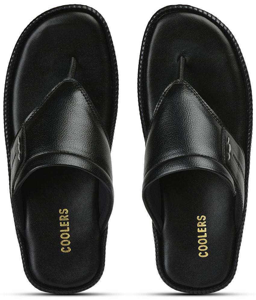 Affordable Men Liberty - Black Men's Leather Slipper - None 2025 at ShopCircuit | ONDC