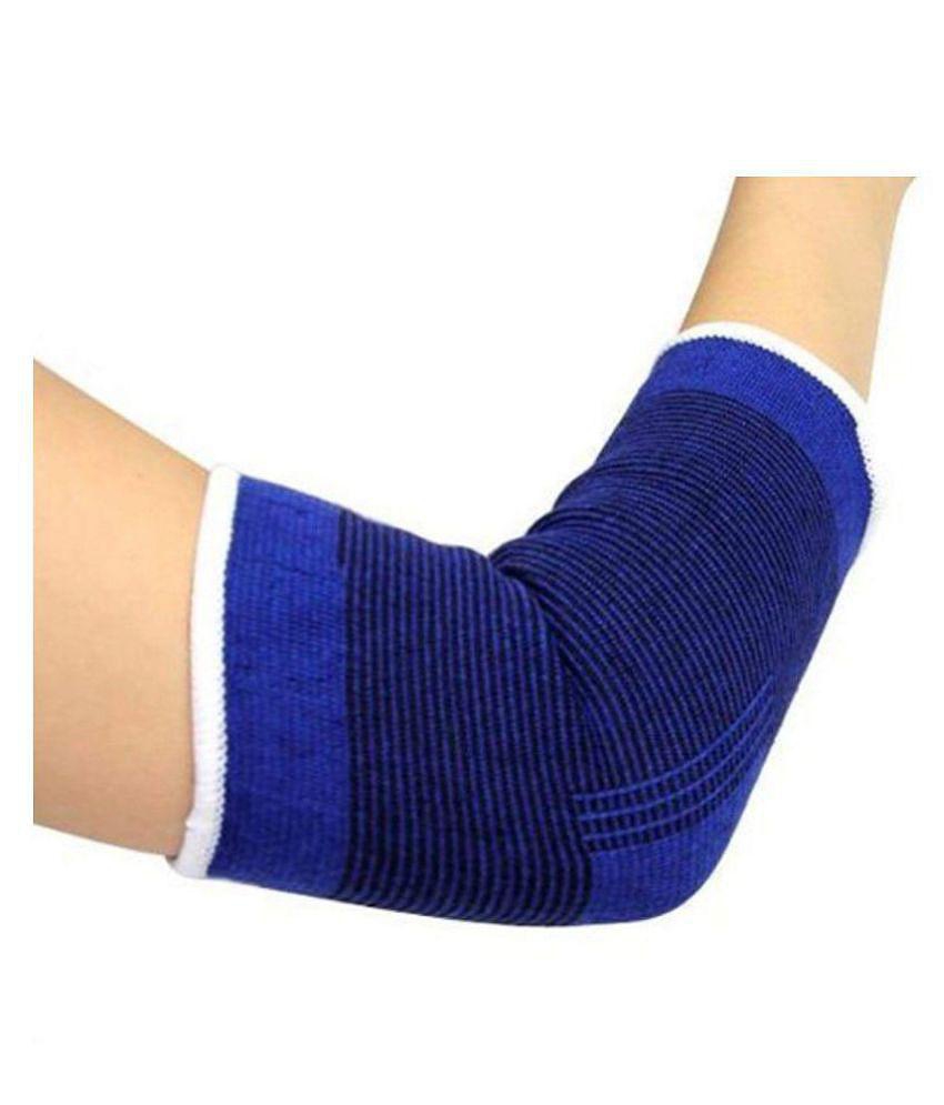 NJ STAR Blue Elbow Supports - Free Size