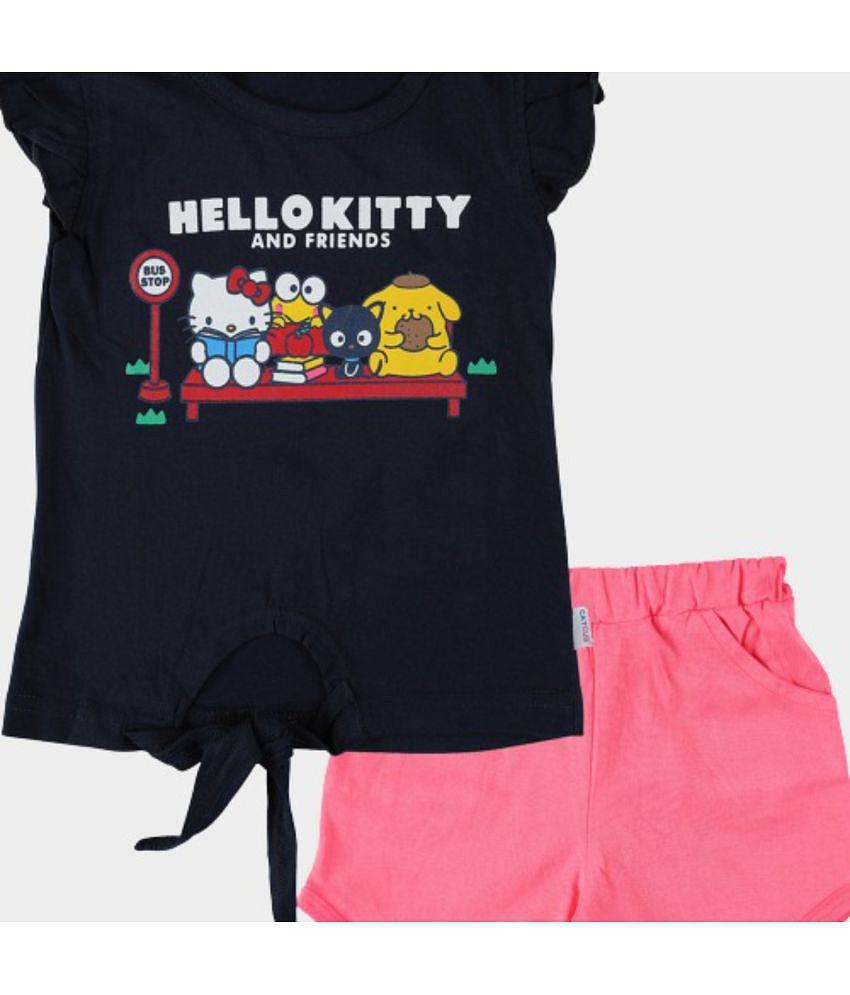 Trendy Men CATCUB - Navy Cotton Girls Top With Shorts ( Pack of 1 ) - None 2025 at ShopCircuit |