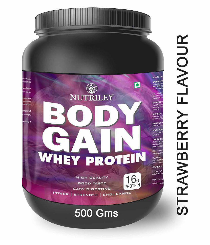 Nutriley Whey Protein Powder for Weight Gain & Muscle Gain 500 gm