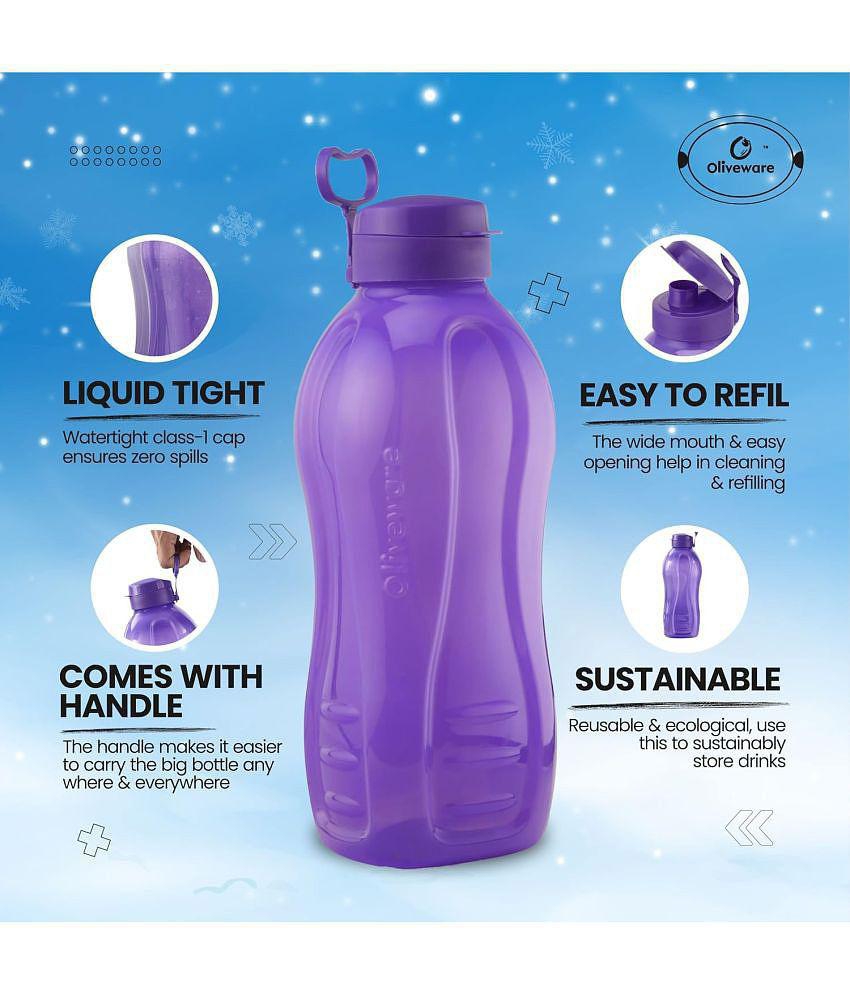 Oliveware Purple Water Bottle 2000 mL ( Set of 2 ) - Purple