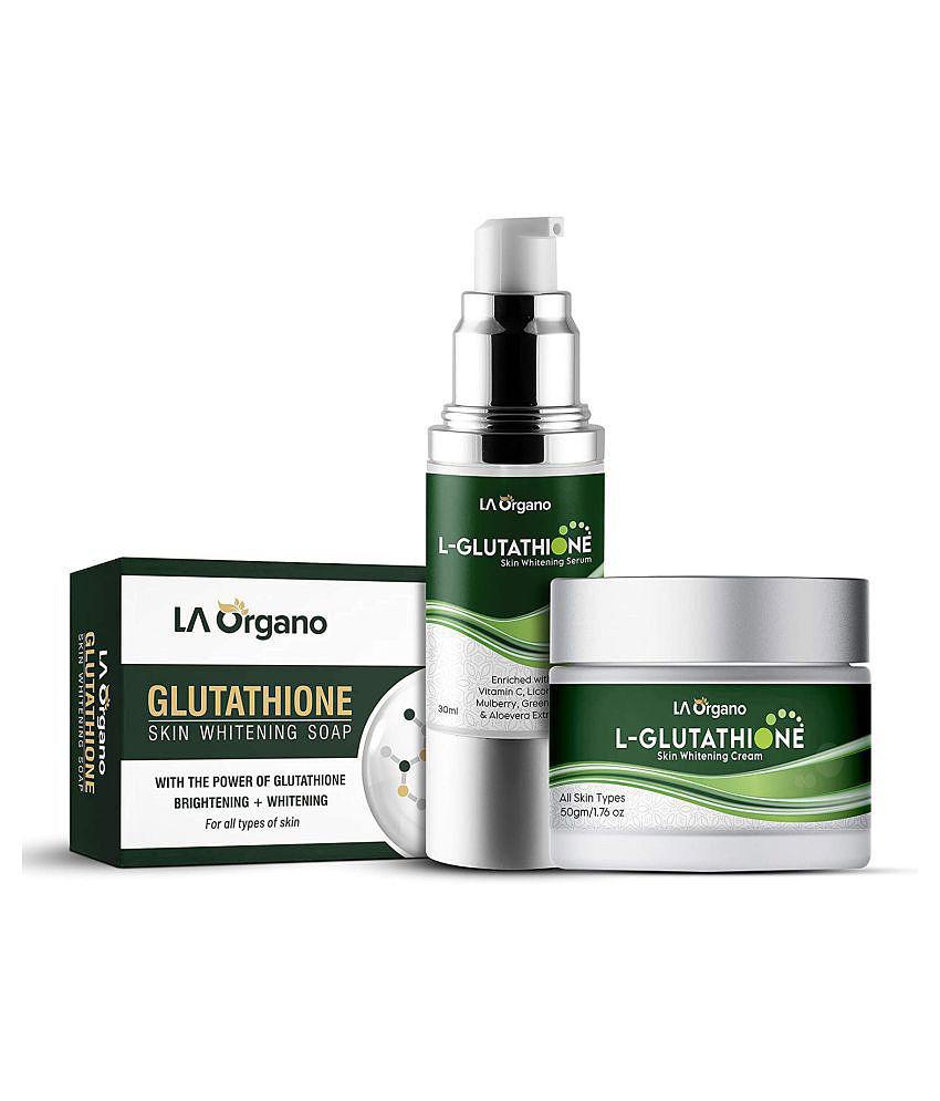 LA ORGANO L-Glutathione Cream, Serum and Soap Facial Kit g Pack of 3