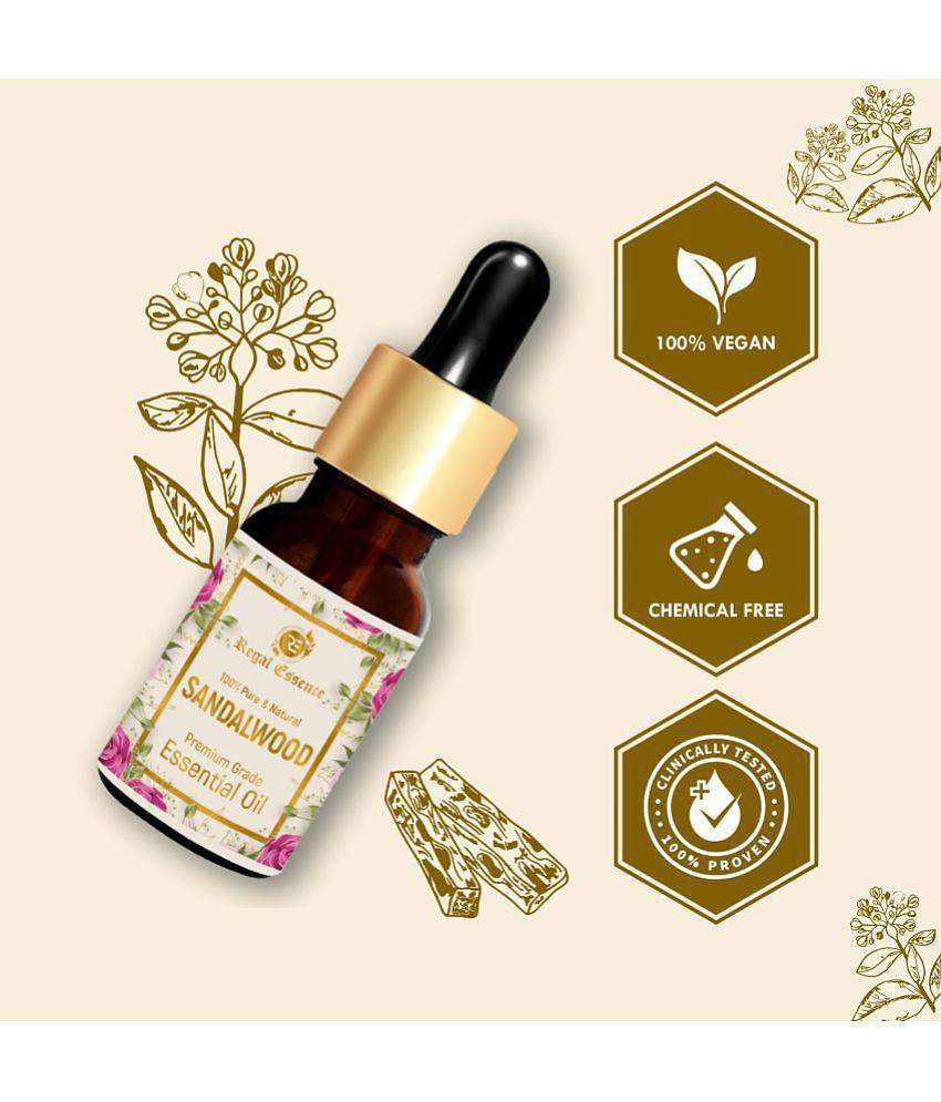 Regal Essence Sandalwood Essential Oil for Skin & Face, Best Therapeutic Grade for Aromatherapy - 15ml (Pack of 2)