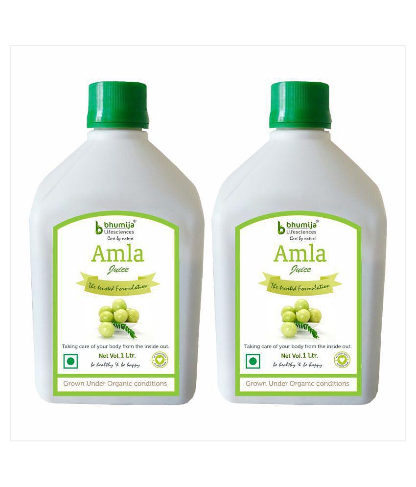 BHUMIJA LIFESCIENCES Amla Juice  1 Ltr. Health Drink Liquid 2 l Pack of 2