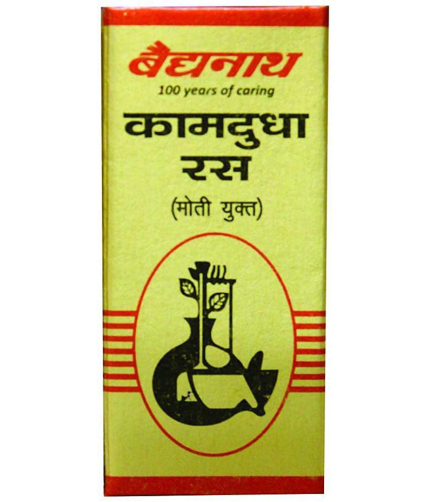 Baidyanath Kamdudha Ras Moti Yukta - 25 Tablets (Pack of 4)