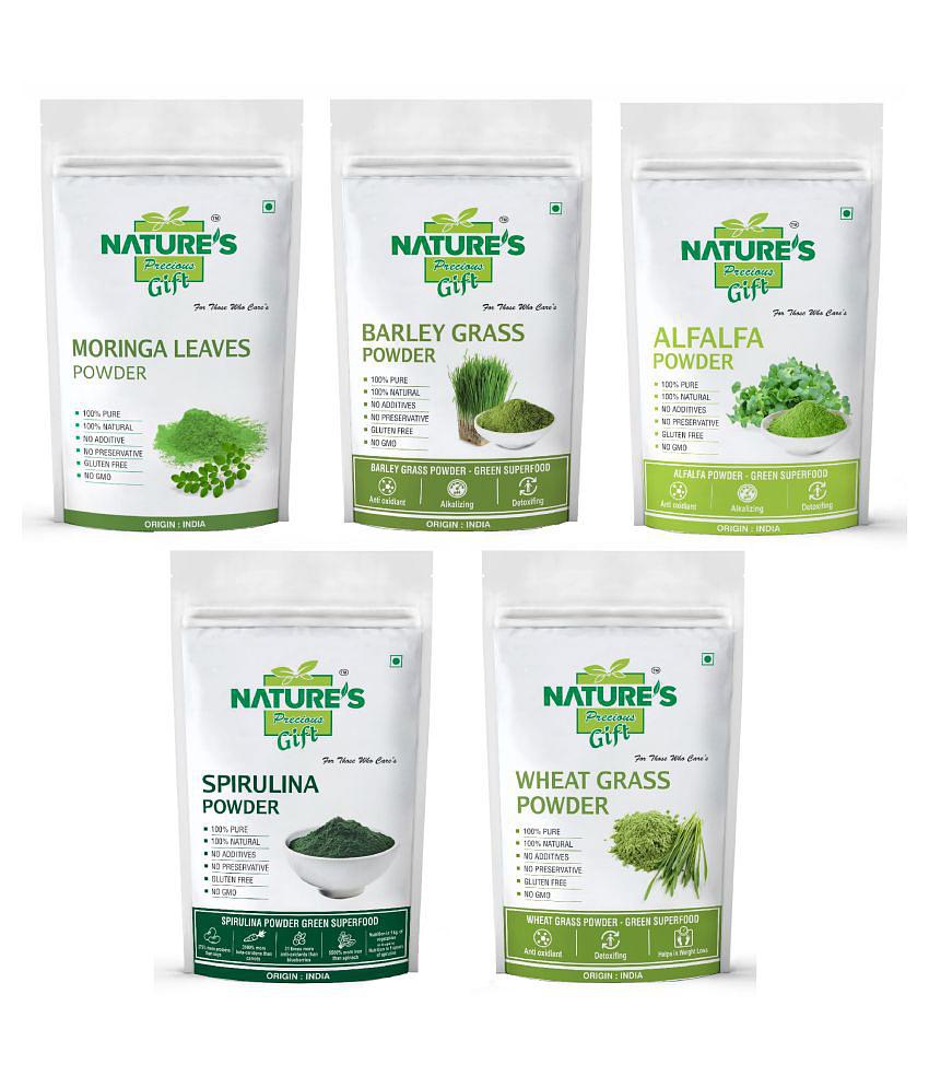 Nature's Gift Green Super Food Combo Pack (100 GM Each) Powder 500 gm Pack of 5