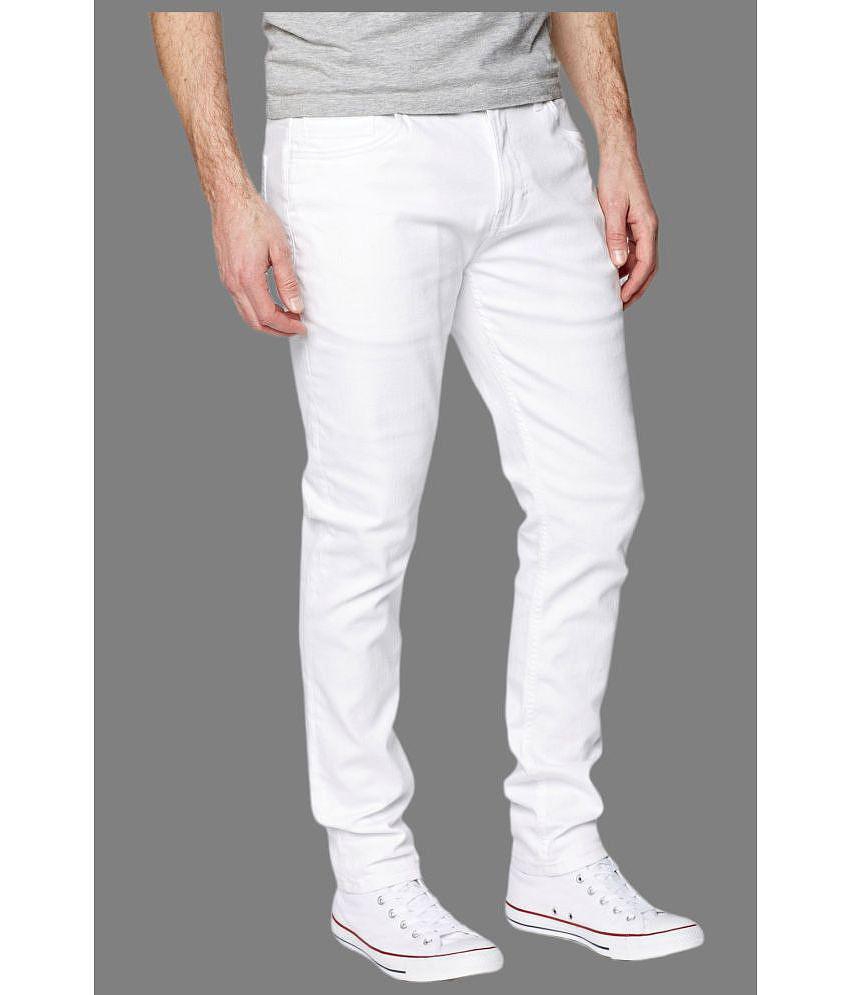 x20 - White Denim Skinny Fit Men''s Jeans ( Pack of 1 ) - None