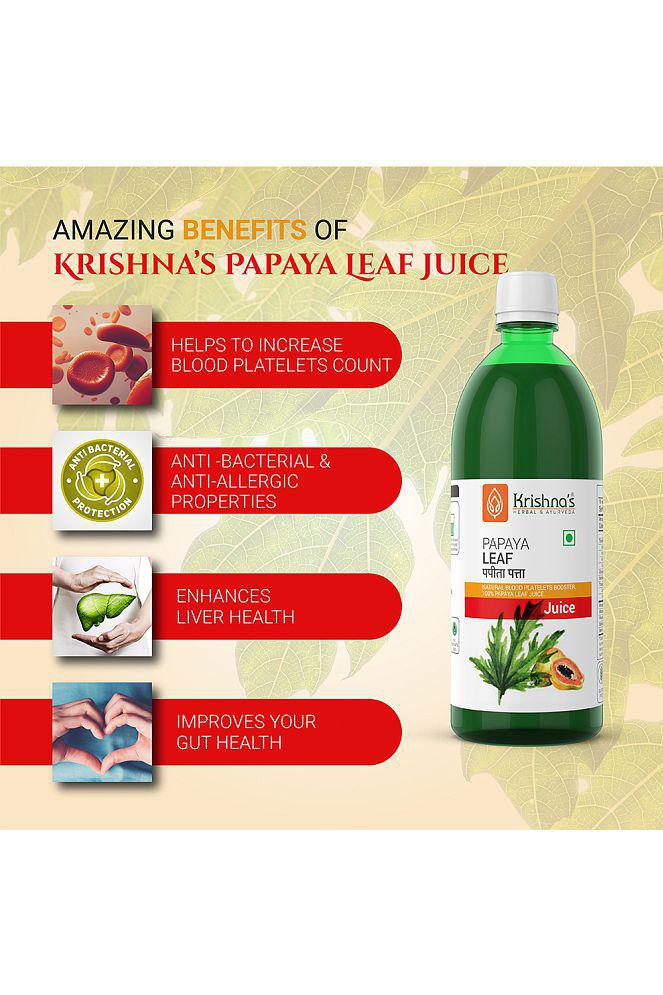 Krishna's Herbal & Ayurveda Papaya Leaf Juice 500ml