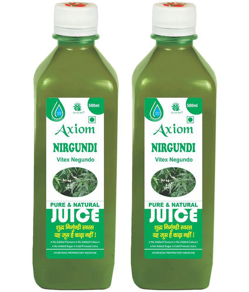 Axiom Nirgundi Juice 500ml (Pack of 2)| 100% Natural WHO-GLP,GMP,ISO Certified Product