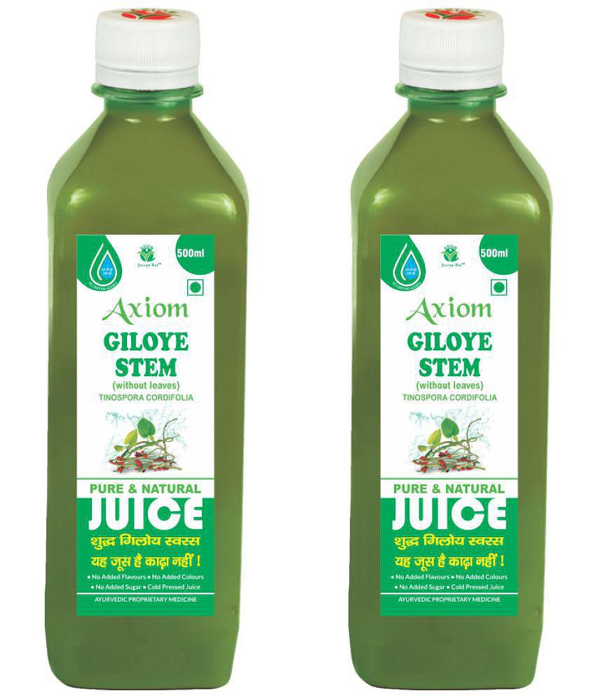 Axiom Giloye Juice 500ml(Pack of 2)| 100% Natural WHO-GLP,GMP,ISO Certified Product