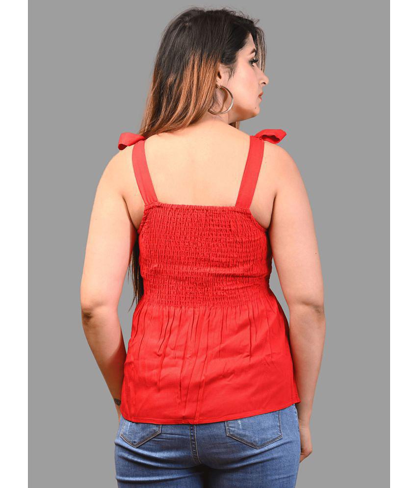 Sophisticated Men Frionkandy - Red Rayon Women's Regular Top ( Pack of 1 ) - None 2025 at ShopCi