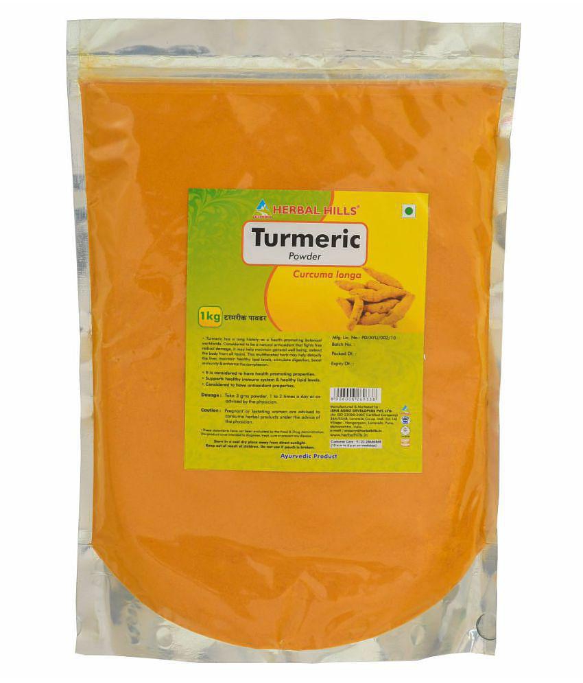 Herbal Hills Turmeric Powder - 1 kg powder - Pack of 2 Powder 1 mg
