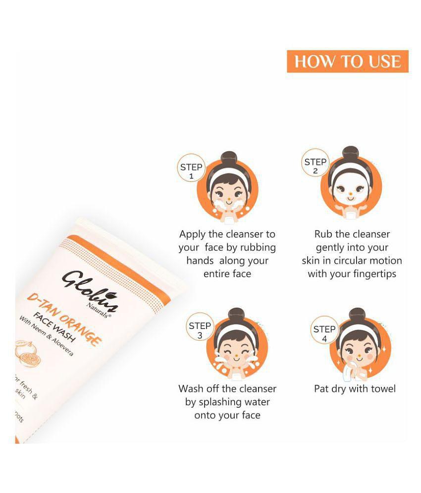 Globus Naturals Tan Care Orange Face Wash 100 mL Pack of 2