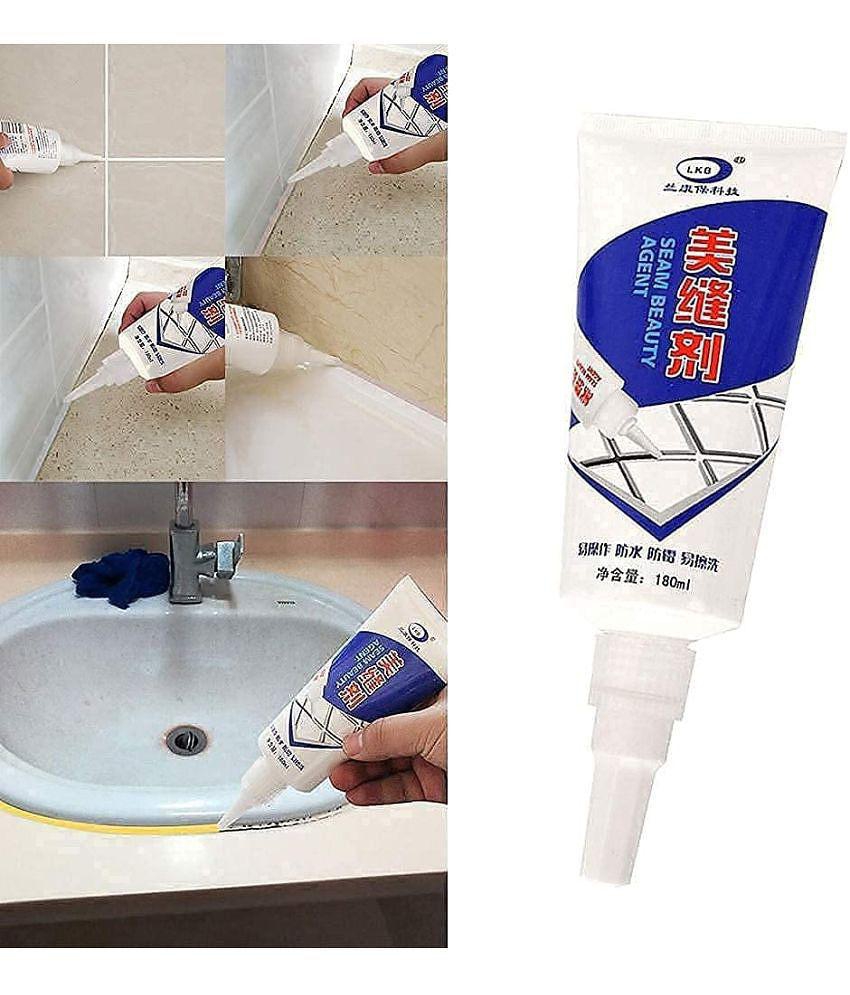 Gatih Tiles Gap Filler Crack Grout Grill Cleaner Paste Silicone Sealant for Sink Gaps/Grouts Repair Tube 180 g