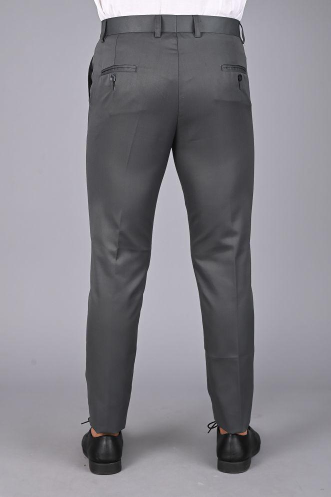 MANCREW - Grey Viscose Slim - Fit Men's Formal Pants ( Pack of 1 ) - 36, Grey