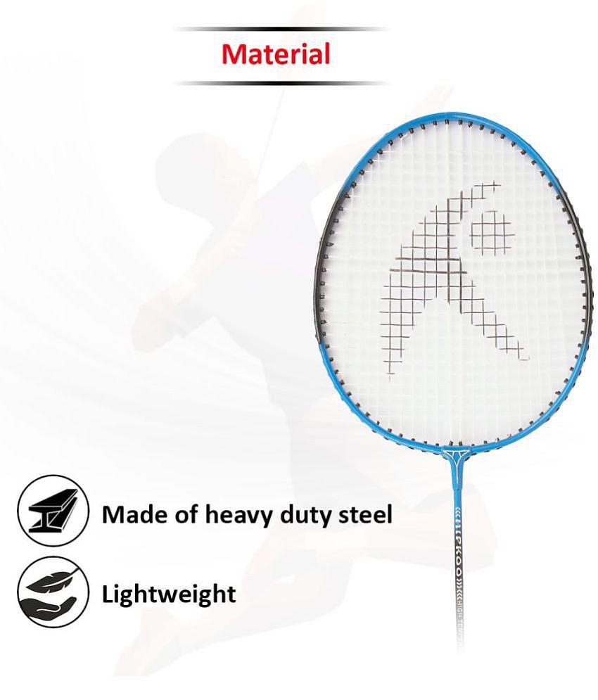 Hipkoo Sports High Demand Aluminum Badminton Complete Racquets Set | 2 Wide Body Racket with Cover and 3 Shuttlecocks | Ideal for Beginner | Flexible, Lightweight & Sturdy (Red & Blue, Set o